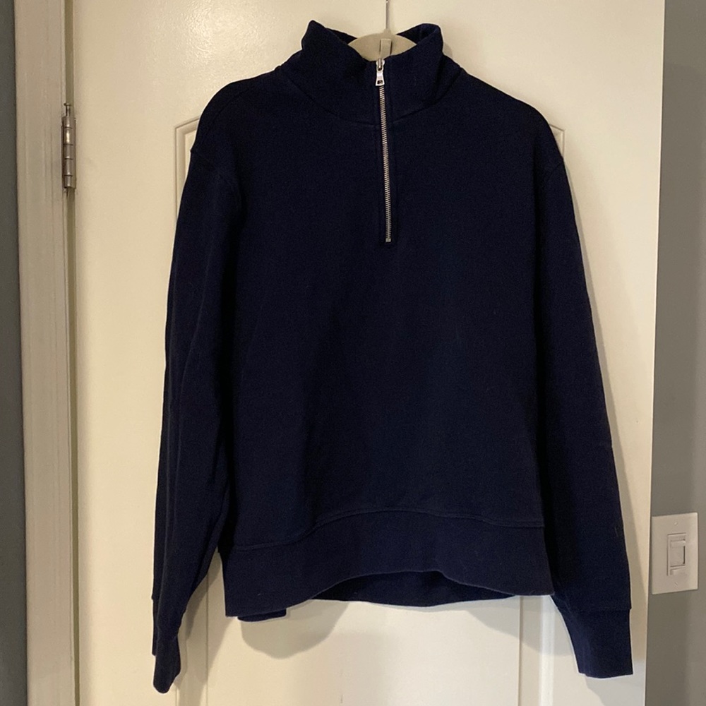 Men’s navy blue zip sweatshirt